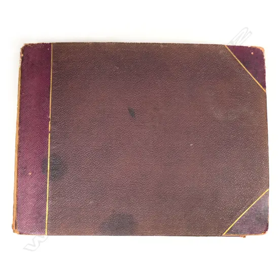 A 19thC album of forty-eight mainly Burton Brothers black and white photographs,